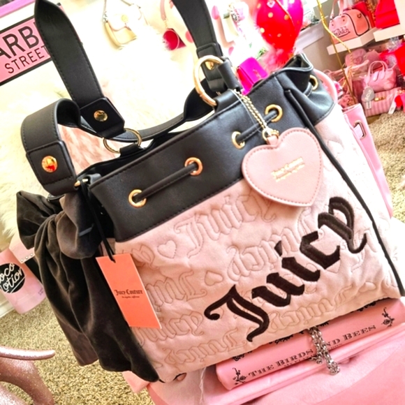 Juicy Couture Handbags - Juicy Couture Brown & Dusty Pink Day Dreamer